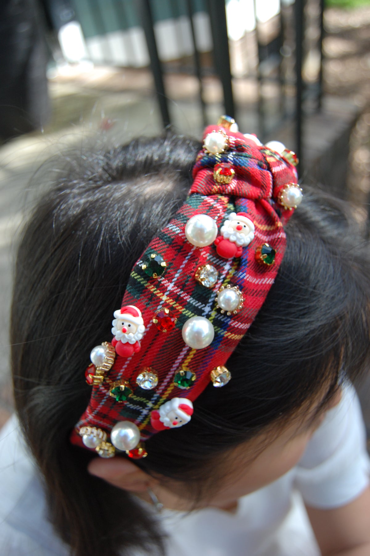 Christmas Charm Plaid Headband
