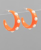 &quot;GAME DAY&quot; Dotted Ball Acetate Hoops