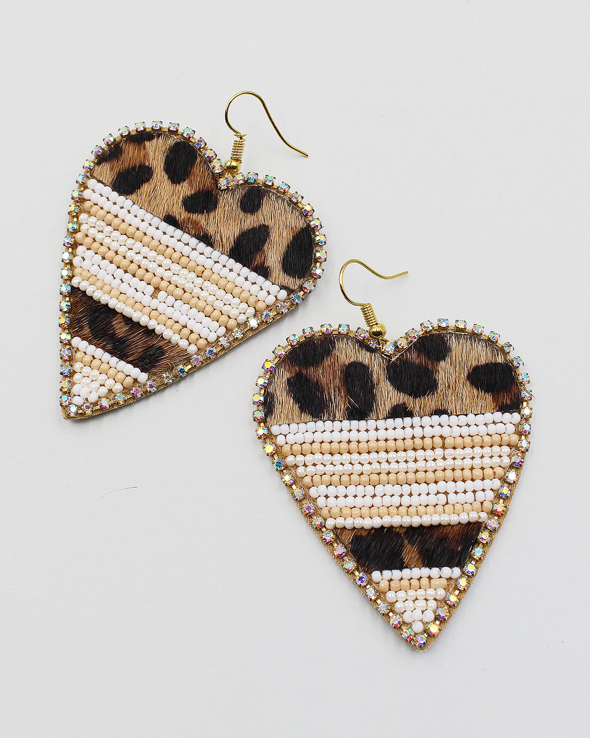 Leopard Beaded Earrings