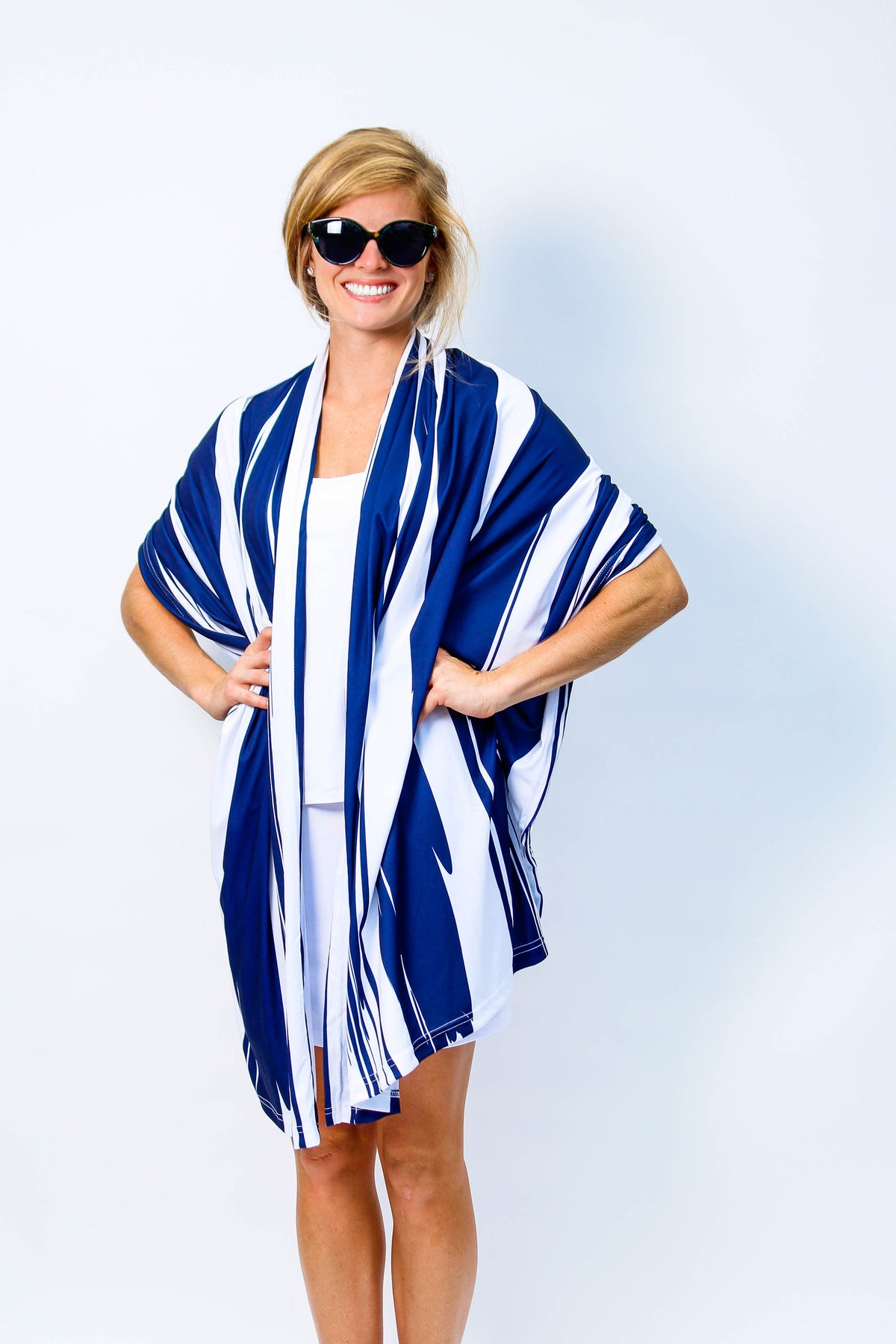 Nautical Stripes Navy Blanket