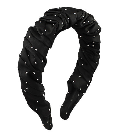Crystal Studded Black Headband