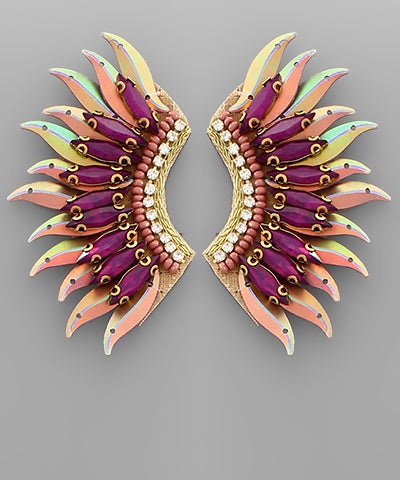 Sequin Wing Earrings