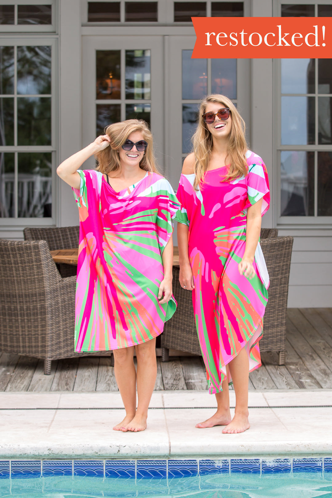 Punchy Palm Mini Coastal Caftan