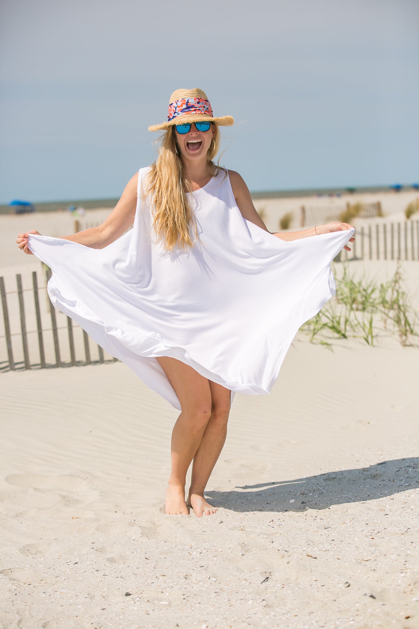 Dania White Long Shirt Dress | Melissa Odabash US